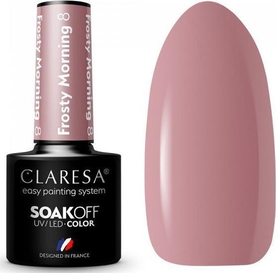 Actual product image Claresa Soak Off UV/LED Coral hybrid varnish Frosty Morning 8 5g