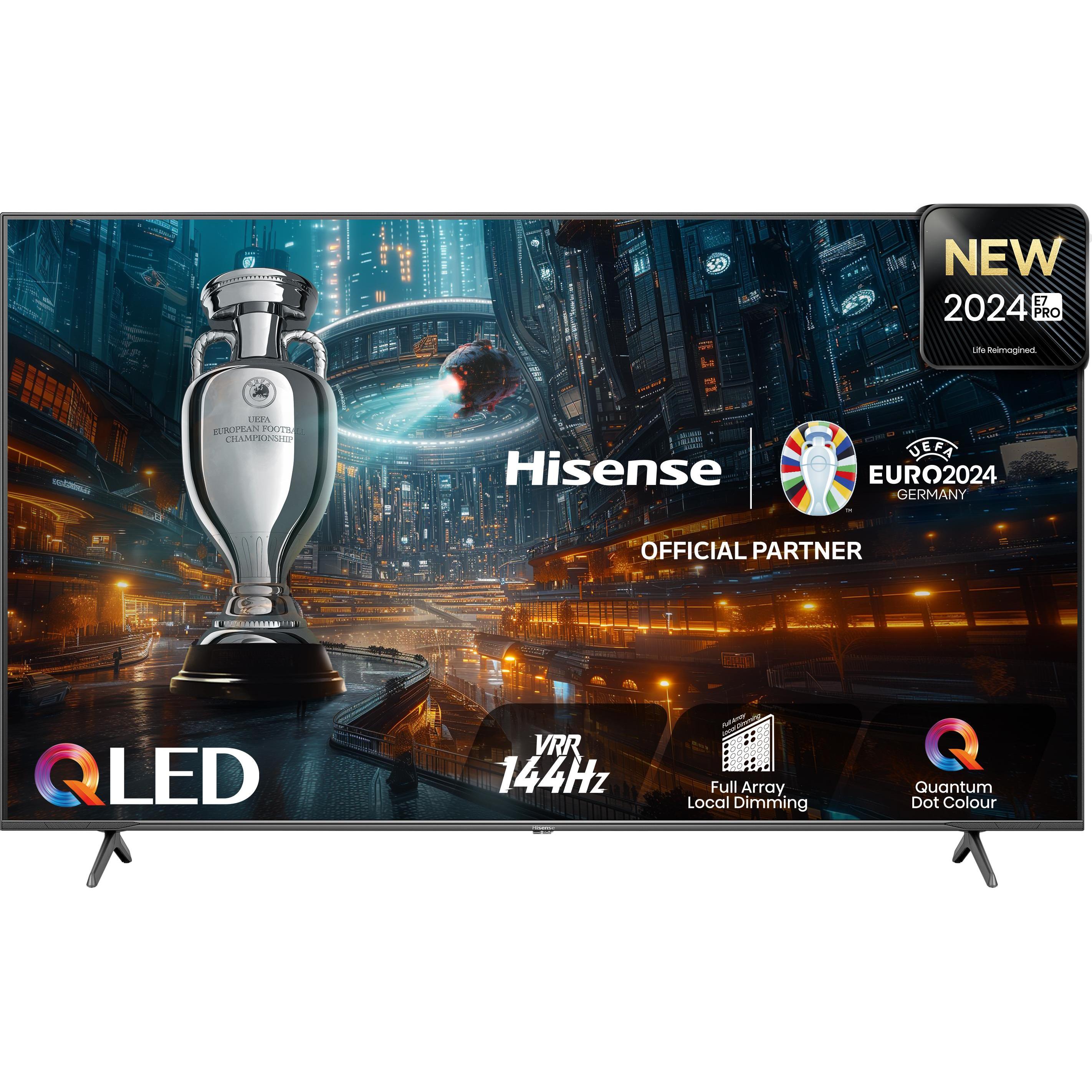 Hisense TV 55E77NQ Pro (55", QLED, 4K, 2024), TV, Schwarz