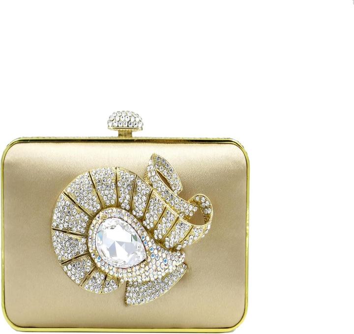 Actual product image Sanetti Inspirations Clutches with Unique Brooch Designs on Front Panel