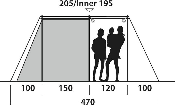 Image du produit Outwell Nevada 4 (Tente tunnel, 22.40 kg, 4 personnes)