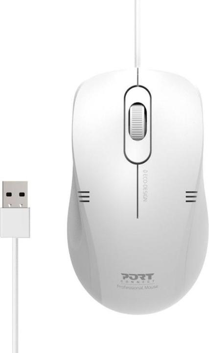 Productafbeelding Port Designs PORT CONNECT PRO LITE, optische USB-A Maus, 1000 DPI, weiss (Bedraad)