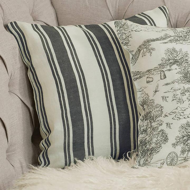 Produktbild Loberon Kissenhülle 2er Set Espritique grau/beige (40 x 40 cm)