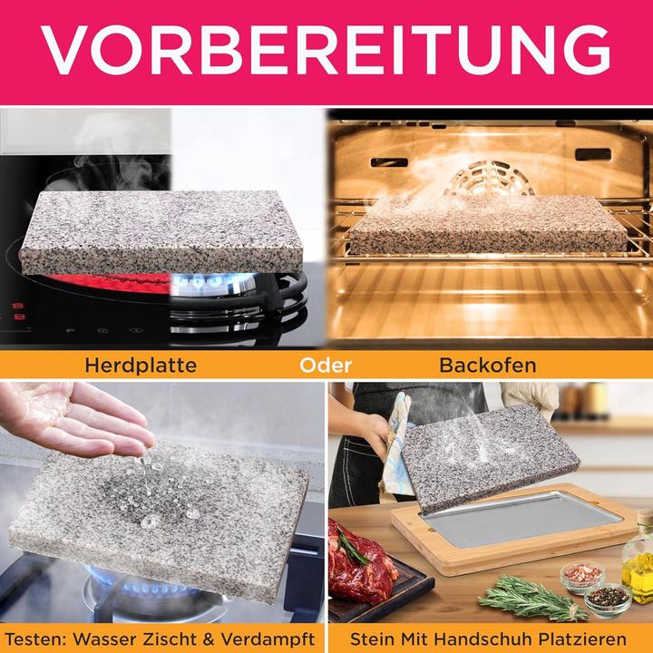 Image du produit Nutrichef Teppanyaki-Grillplatte aus Granitstein
