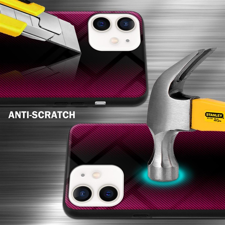 Productafbeelding Cadorabo TPU gestreepte glasplaat (Apple iPhone 12 mini)