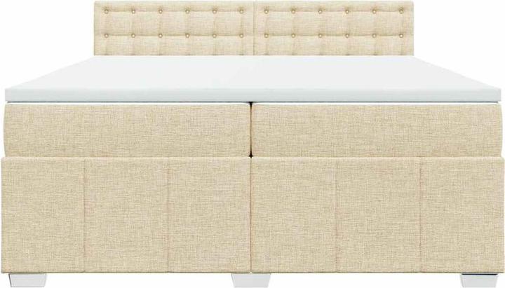 Actual product image vidaXL Bo x springbett mit Matratze 200 x 200 cm Stoff (200 x 200 cm)
