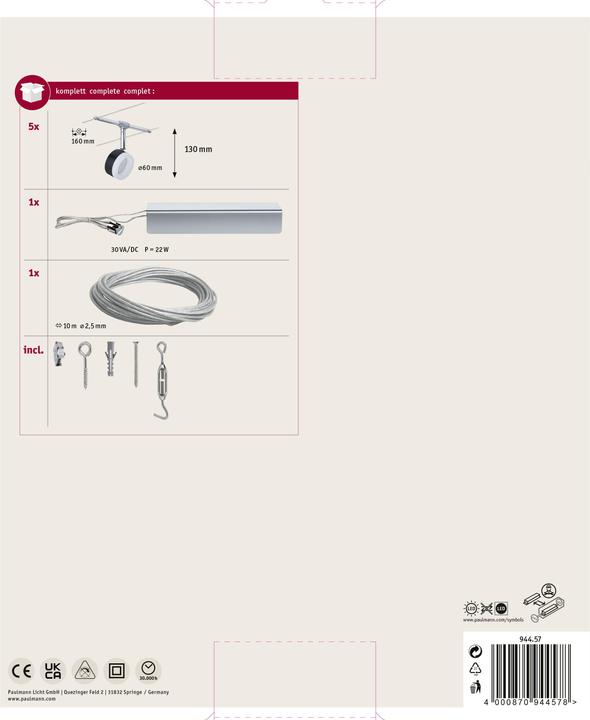 Actual product image Paulmann Wire System Clear