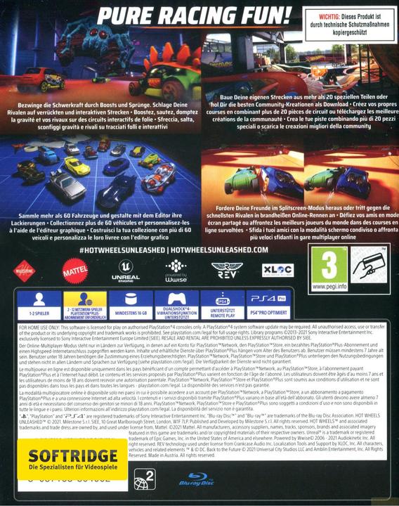 Produktbild Milestone Hot Wheels Unleashed (PS4, DE)