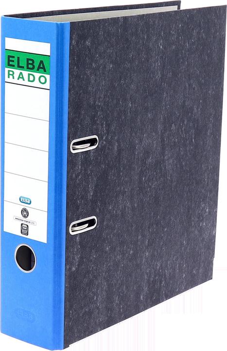 Immagine prodotto Elba Cartella rado cloud marble, larghezza dorso: 80 mm, blu DIN A4, copertina interna carta / esterna (A4, 80 mm, 1 pz.)