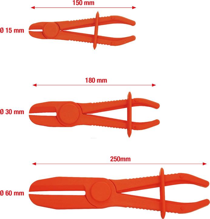 Actual product image KS Tools Hose clamp pliers set. 3 pcs. 115.5050 (15.90 mm)