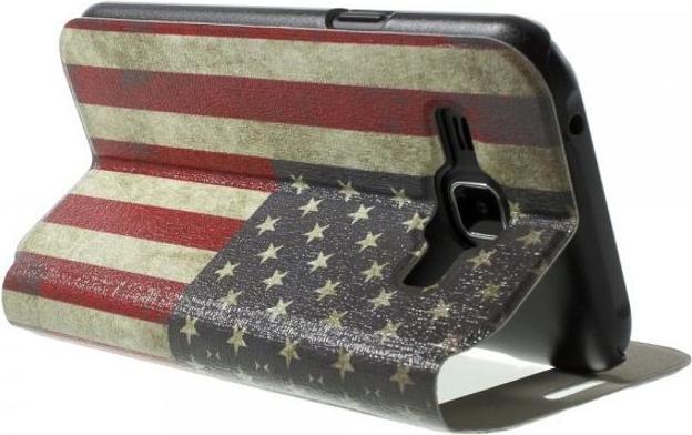 Produktbild MU Style Leder Hülle mit Muster (Samsung Galaxy J1)