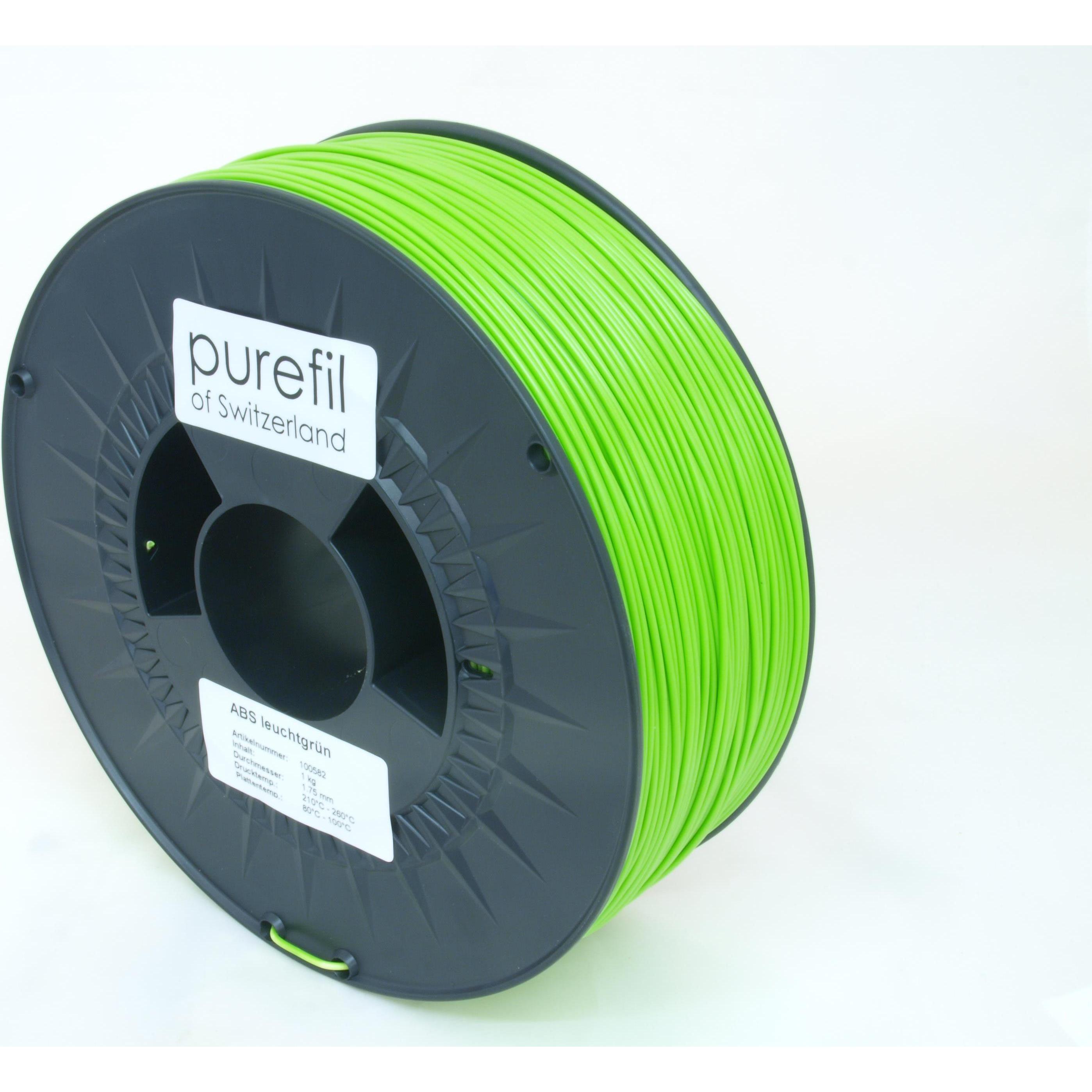 Thumbnail - Purefil FIlament (ABS, 1.75 mm, 1000 g, Grün), 3D Filament, Grün