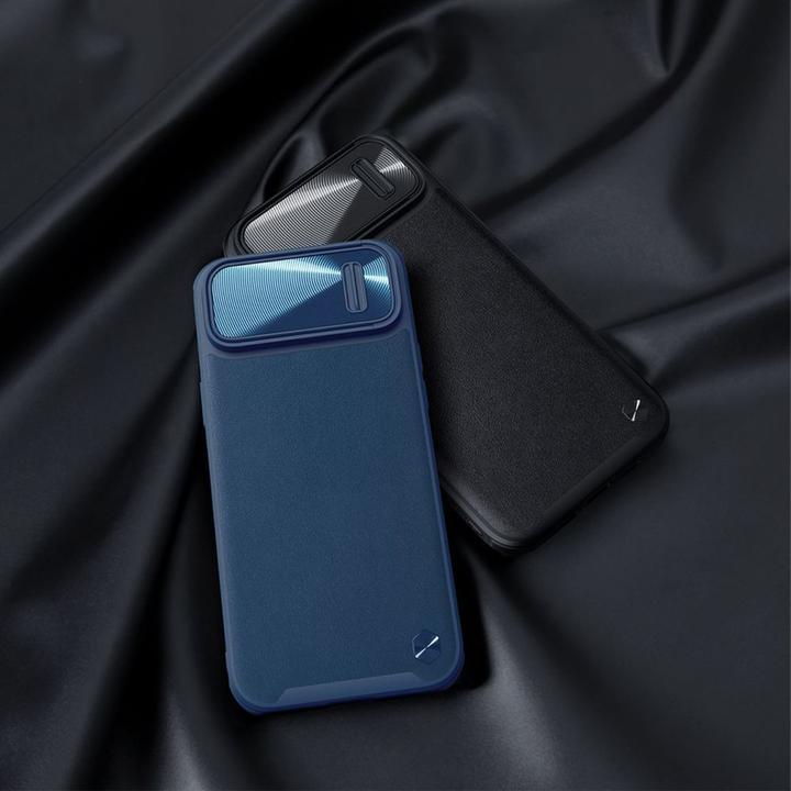 Actual product image Nillkin CamShield Leather S Case iPhone 14 Cover with Black Camera Cover (Apple iPhone 14)
