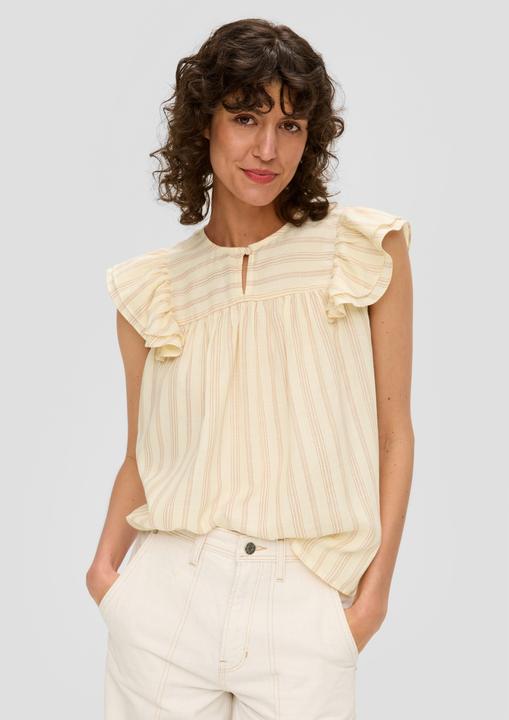 Image du produit S.Oliver Bluse Gemusterte Bluse im Relaxed Fit mit Rüschen-Details (44)