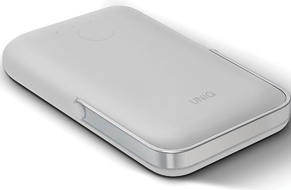 Uniq Powerbank Hoveo 5000mAh USB-C 20W PD Fast charge Wireless Magnetic jasnoszary/chalk grey (5000 mAh, 20 W)