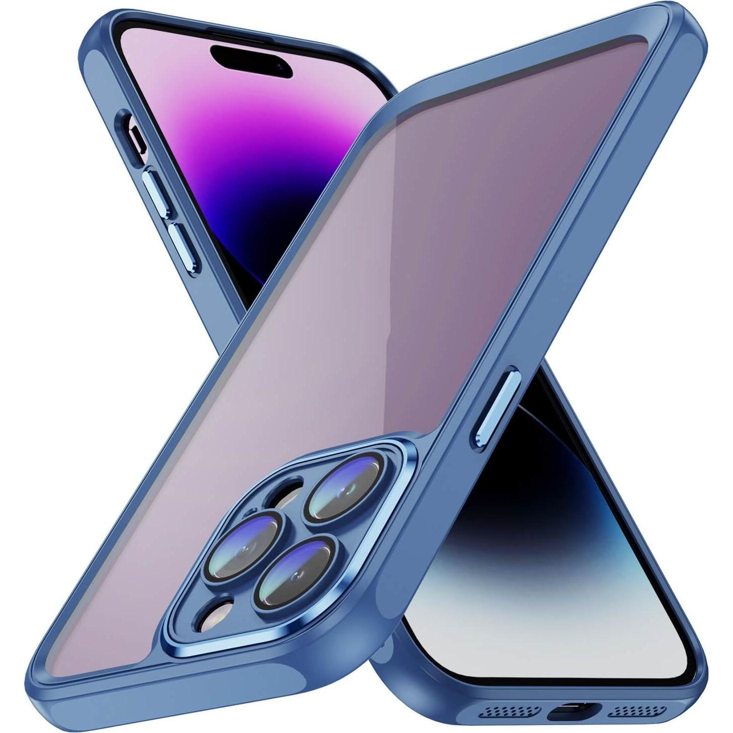 Cover-Discount iPhone 15 Pro - Hülle mit Kameraschutz blau (Apple iPhone 15 Pro), Smartphone Hülle, Blau
