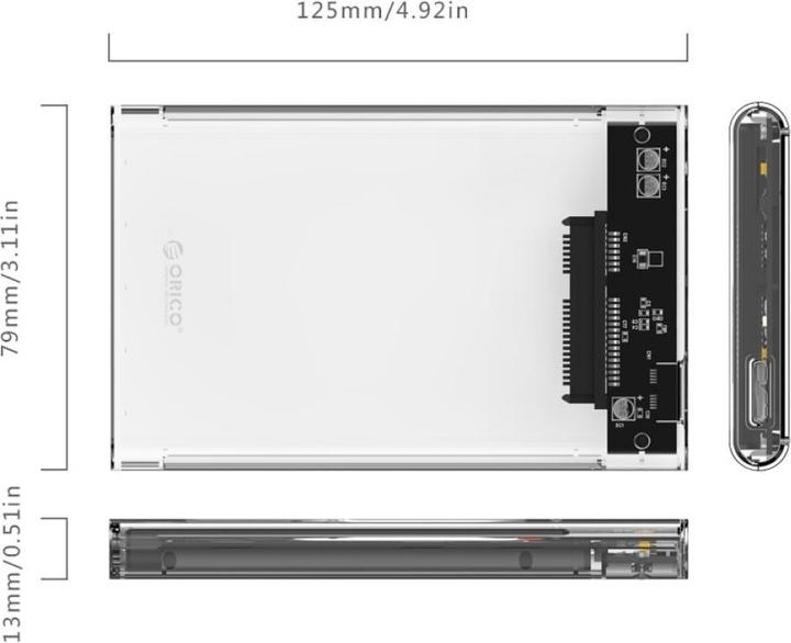 Image du produit Orico Boîtier HDD 2.5" USB 3.0 2139U3-CR-EP (2.5")