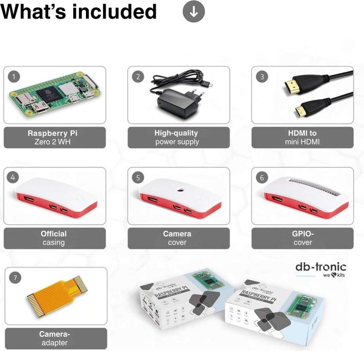 Produktbild Db-tronic Raspberry Pi Zero 2 W Starter-Set
