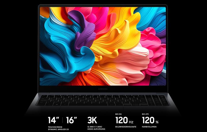 Actual product image Samsung Galaxy Book4 Pro (16", Intel Core Ultra 7 155H, 16 GB, 512 GB, DE)