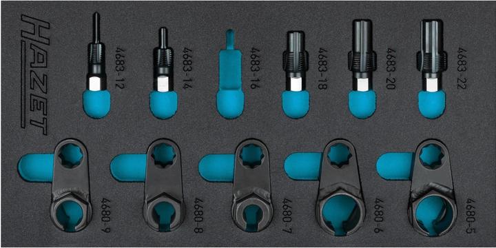 HAZET Exhaust gas probe tool set 163-611/10 (10-piece)