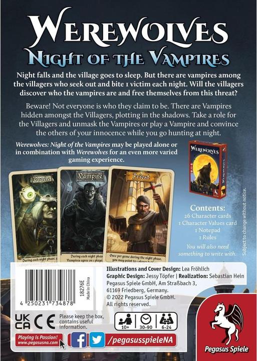 Produktbild Pegasus Werewolves Night of the Vampires (Engl (Englisch)