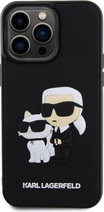 Actual product image Karl Lagerfeld 3D Rubber Karl and Choupette Case for iPhone 14 Pro Max Black (Apple iPhone 14 Pro Max)