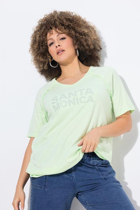 Produktbild Ulla Popken T-Shirt, Santa Monica, A-Linie, V-Ausschnitt, Halbarm (54)