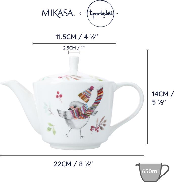 Actual product image Mikasa TipperleyHill Robin Teapot (0.65 l)