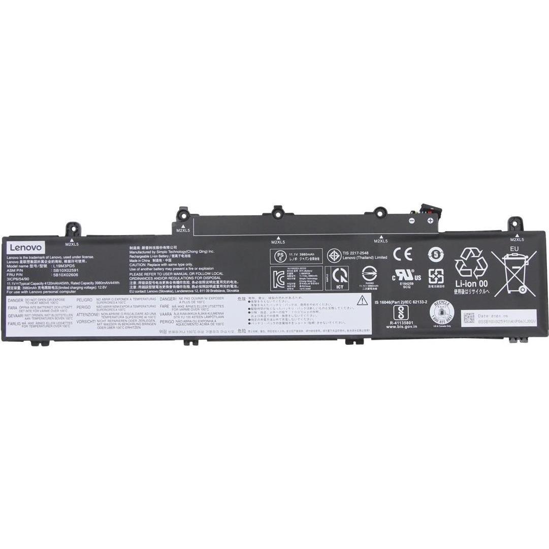 Lenovo SP/C L19M3PD5 11.1V45Wh3cell (3 Zellen, 4120 mAh), Notebook Akku