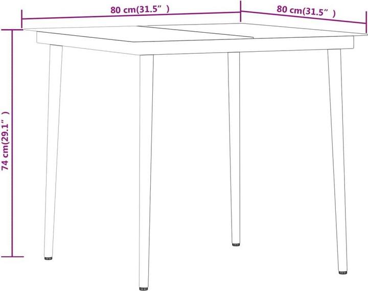 Produktbild vidaXL Garten Essgruppe