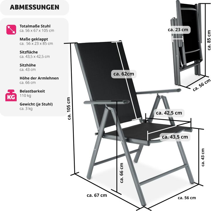 Produktbild tectake Gartenstuhl