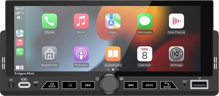 Krüger&Matz Kruger&Matz KM2017 1DIN CarPlay/AndroidAuto Autoradio (Apple Carplay, Auto Android)