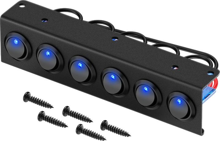 Actual product image Centralsystems Schalterleiste E3712, 6 Schalter, 12 V