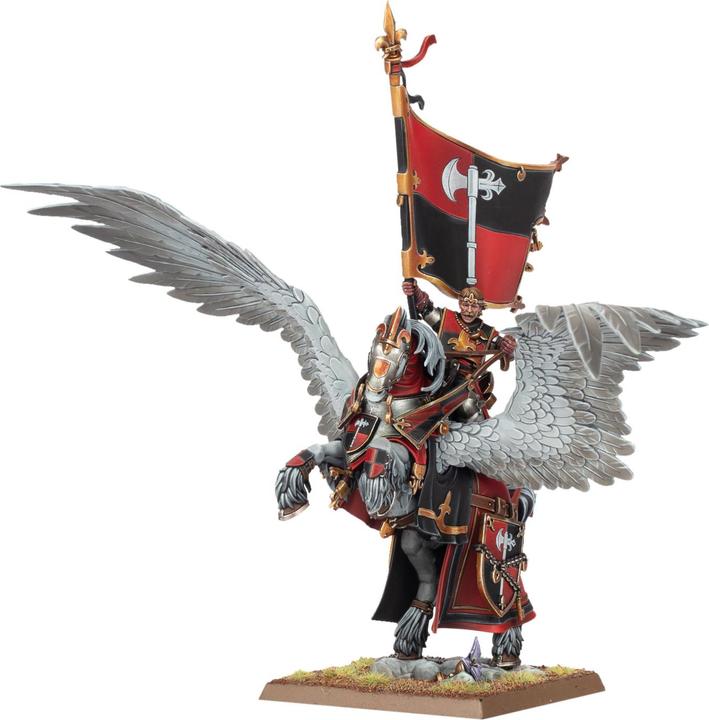 Actual product image Games Workshop Warhammer ToW - Kingdom of Bretonnia Porteur de Grande Bannière sur Pégase Royal