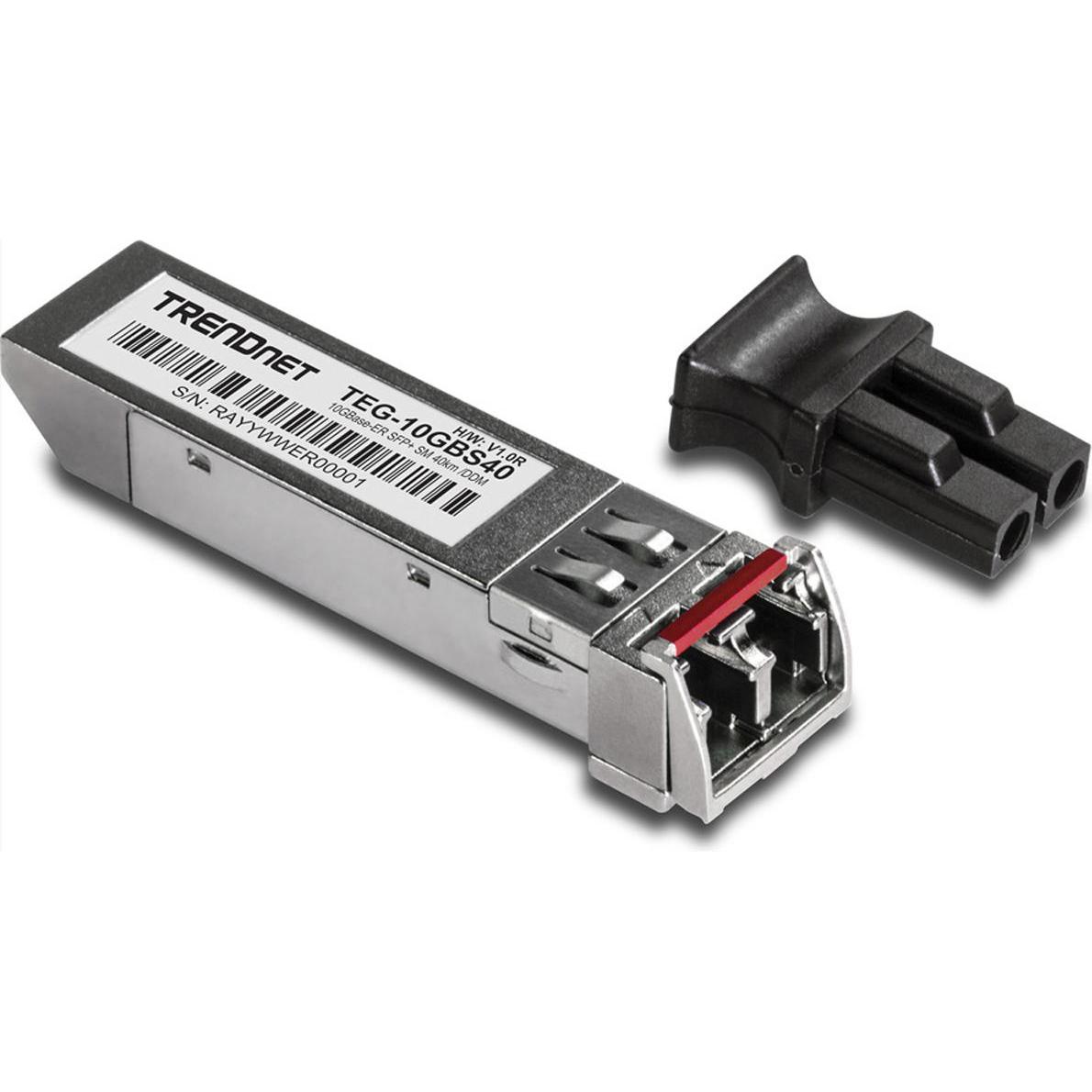 Trendnet TEG-10GBS40 10GBASE-LR SFP+ SFP+ Single Mode LC, Transceiver, Grau