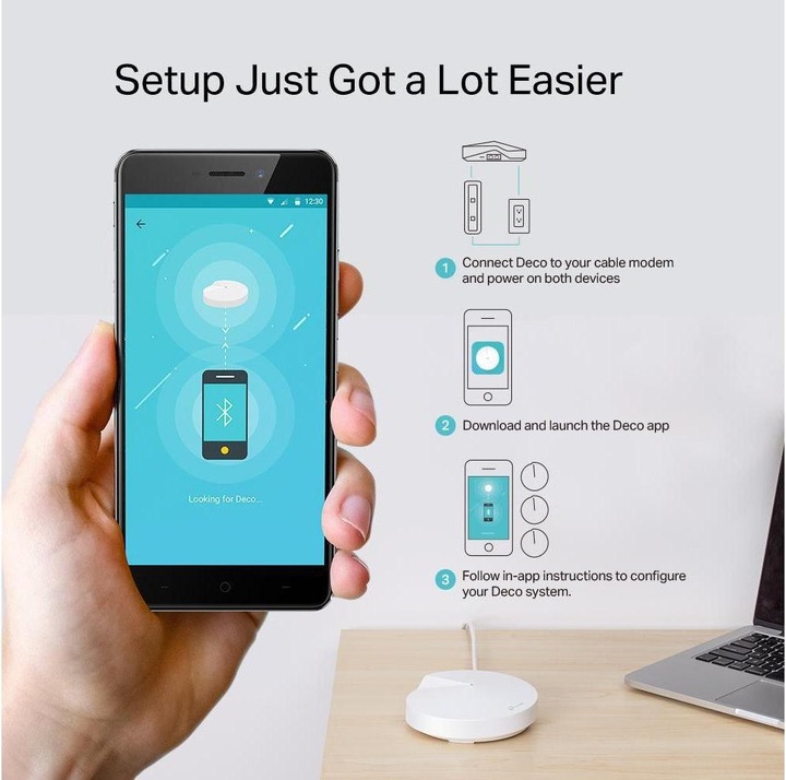 Productafbeelding TP-Link Deco M9 Plus Triband WLAN Mesh 1er Set (AC2200)