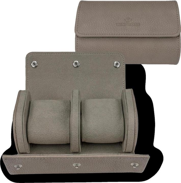 Produktbild Windrose Reise-Uhrenetui (2 Uhren) beige