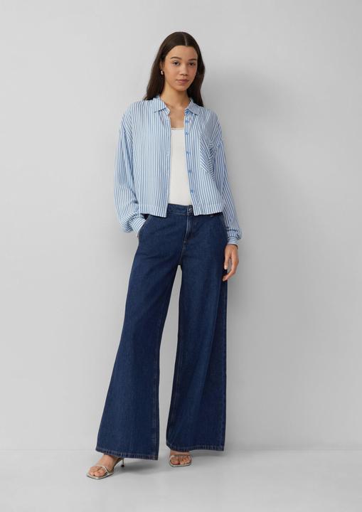 Actual product image S.Oliver Bluse Verkürzte Streifenbluse mit aufgesetzter Tasche (38)