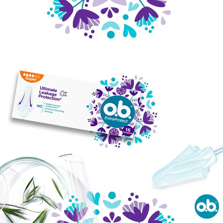 Produktbild o.b. Extra Protect Super Plus tampons - Variant: 16 ks (16x, Normal)