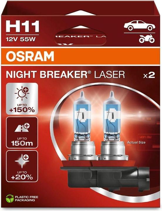 Immagine prodotto Osram Laser Night Breaker di nuova generazione (H11)