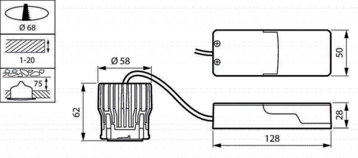 Produktbild Philips LED-Einbaustrahler