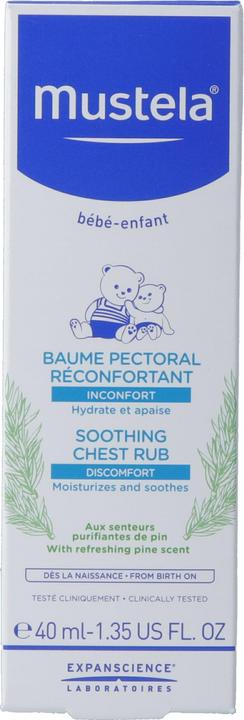 Actual product image Mustela Bébé Soothing Chest Rub