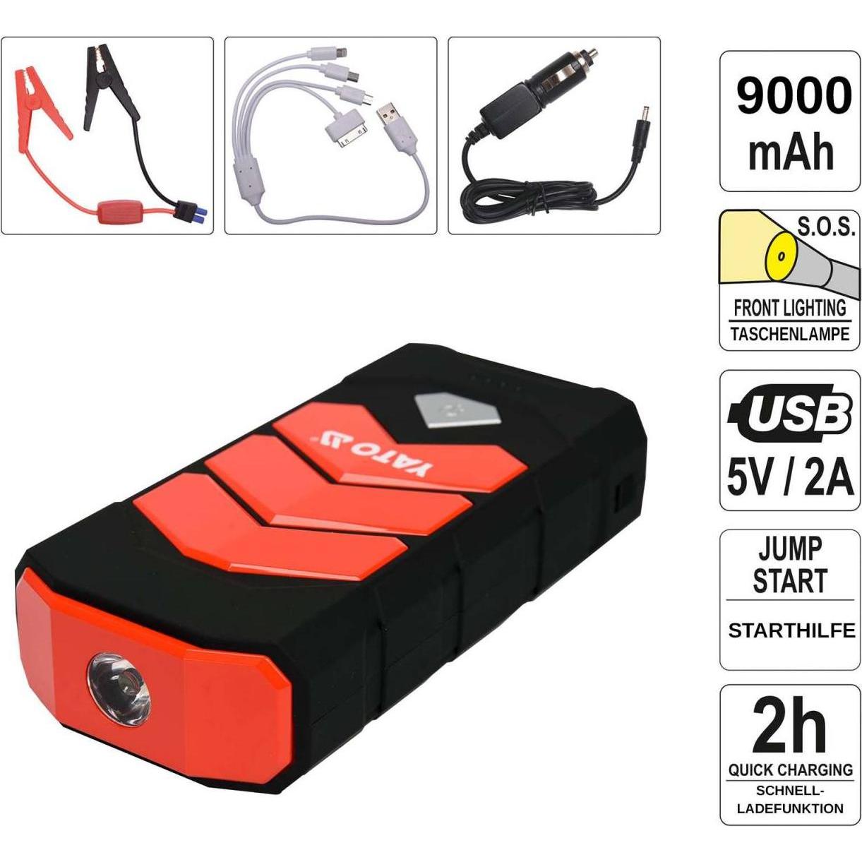 Thumbnail - Yato, Starthilfe, Powerbank (400 A, 9000 mAh)