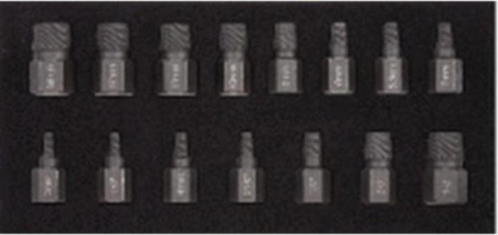 Actual product image KS Tools Spiral screw and bolt extractor set, 15 pcs.