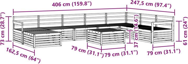 Produktbild vidaXL Outdoor-Sofa