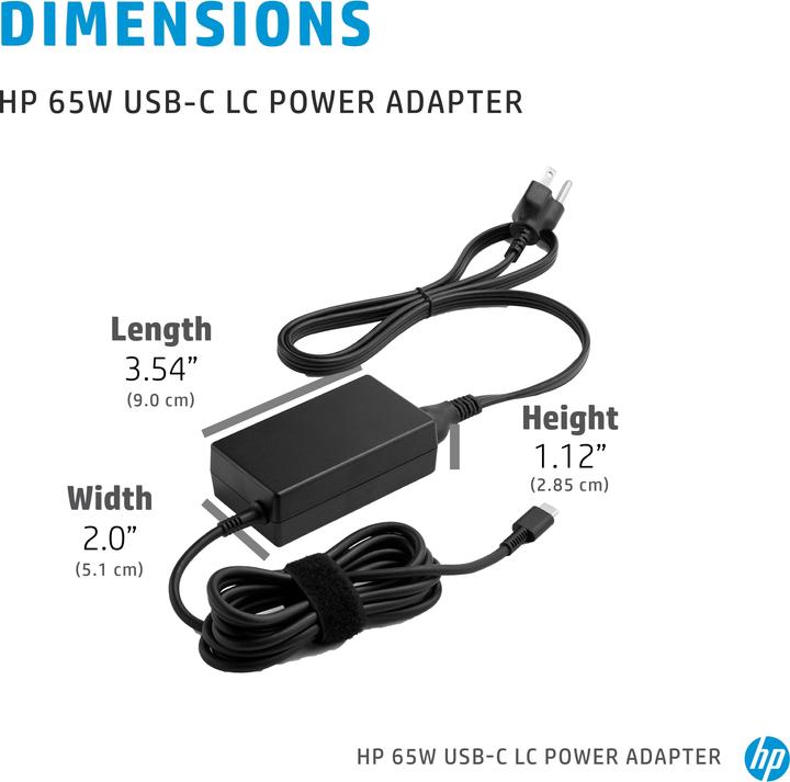 Actual product image HP 65 W USB-C LC-Netzteil (65 W)