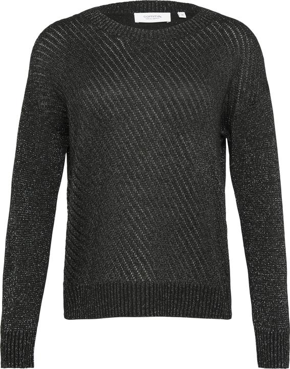 Produktbild Comma Strickpullover Strickpullover mit Ajourmuster mit Glitzergarn (44)
