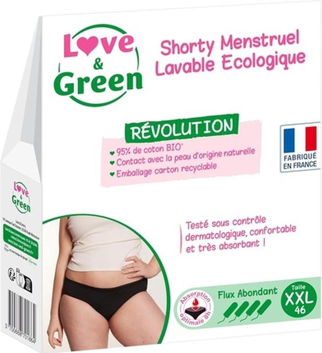 Love & Green Ökologische waschbare Menstruationsunterwäsche für starke Tage
