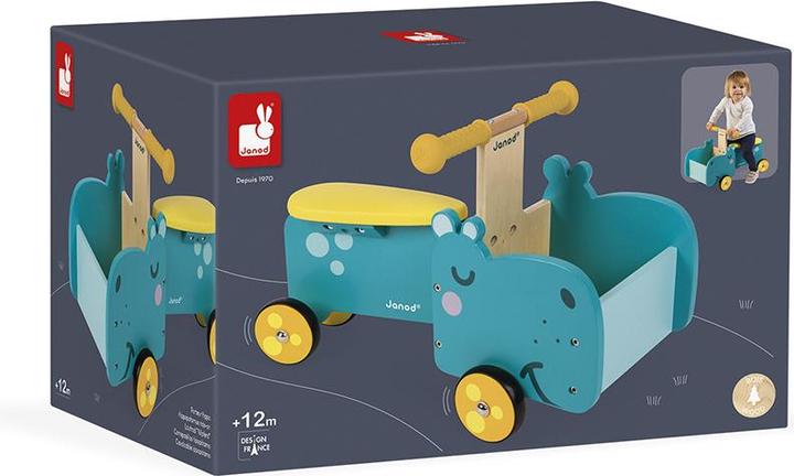 Actual product image Janod Nilpferd mit beweglichem Vorderteil