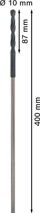 Actual product image Bosch Professional Zubehör PRO Wood HSS installation drill bit, 10 x 87 x 400 mm (8 mm)