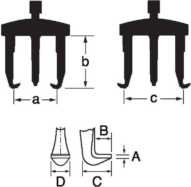 Immagine prodotto Bahco Estrattore universale a due bracci con mandrino temprato a induzione, zincato, 25-130 mm, 100 mm